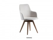 Conjunto Mesa de Jantar com 06 Poltronas Giratorias Iasmin e Mesa Glenda 1.20 x 1.20 Redonda